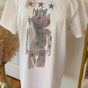 White Kids T-Shirt with Star Design